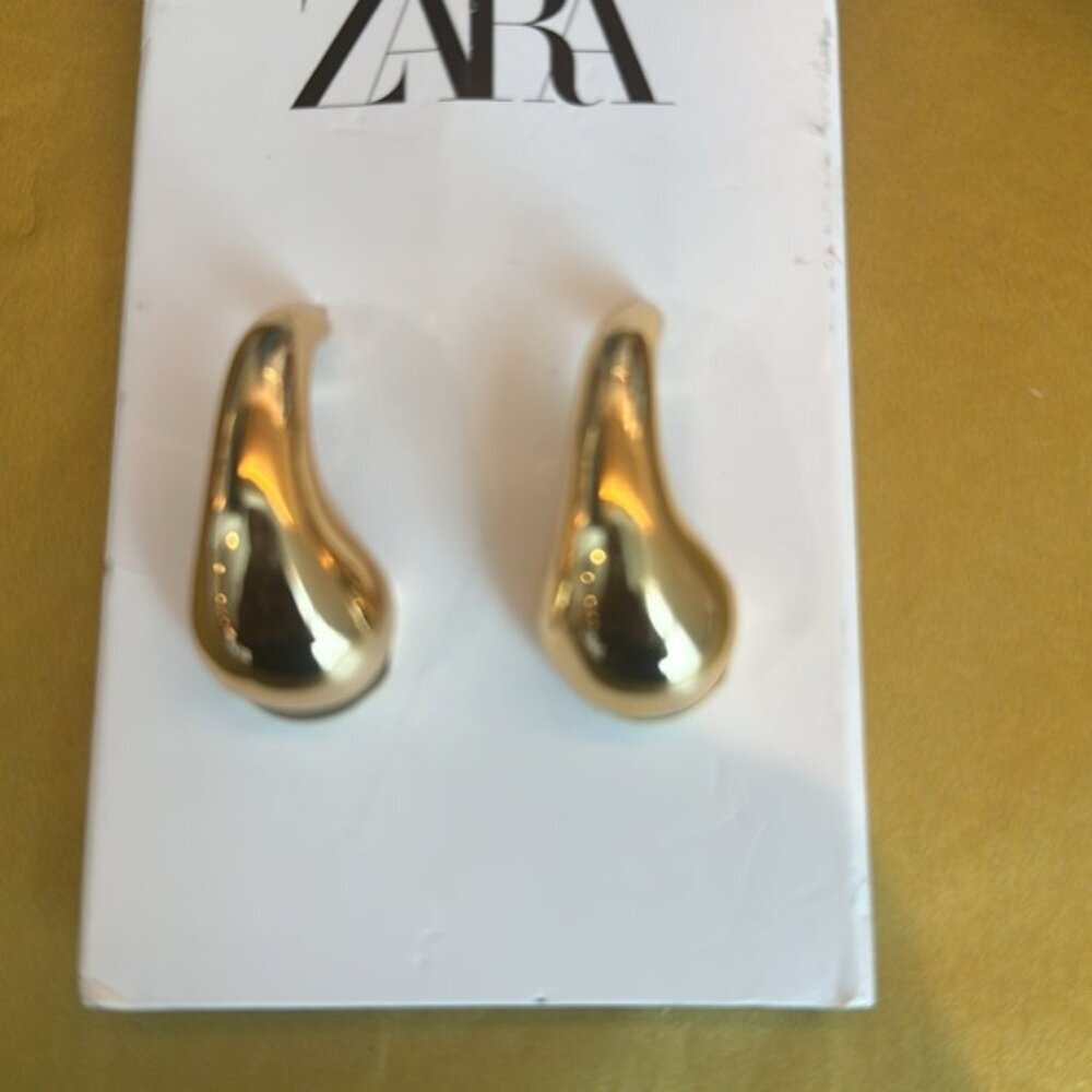 ZARA TEARDROP HOOP EARRINGS NWT SOLD OUT - Picture 6 of 6
